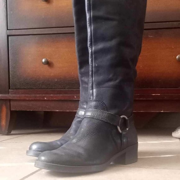 Lucky Brand, full-grain leather, tall black riding boots - Size 8 - Picture 14 of 16